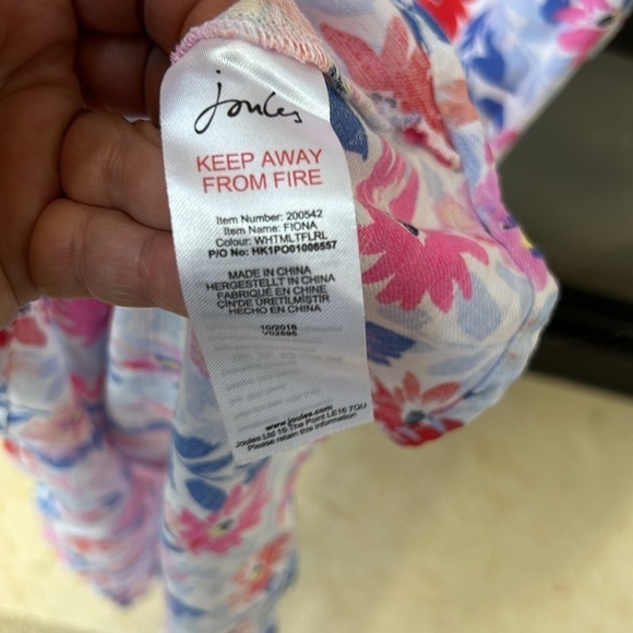 Joules Fiona Blue Posy Floral Midi Dress Size 10 - Picture 7 of 11